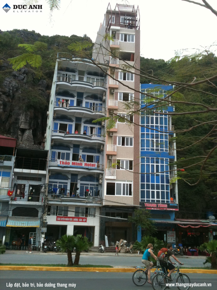 thiết kế thang máy khách sạn tại cát bà