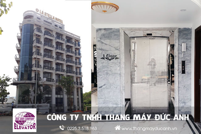 lắp đặt thang máy tải khách 1000kg tại khách sạn Quảng Ninh