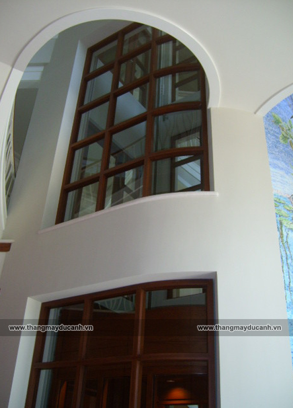 Thang máy ốp gỗ đẹp