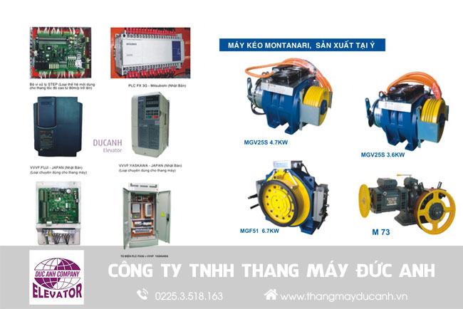 Linh kiện thang máy, phụ tùng thang máy chính hãng, giá tốt nhất