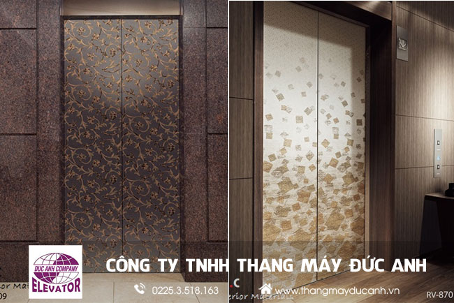 Các mẫu trang trí cửa tầng thang máy đẹp cho thang máy gia đình