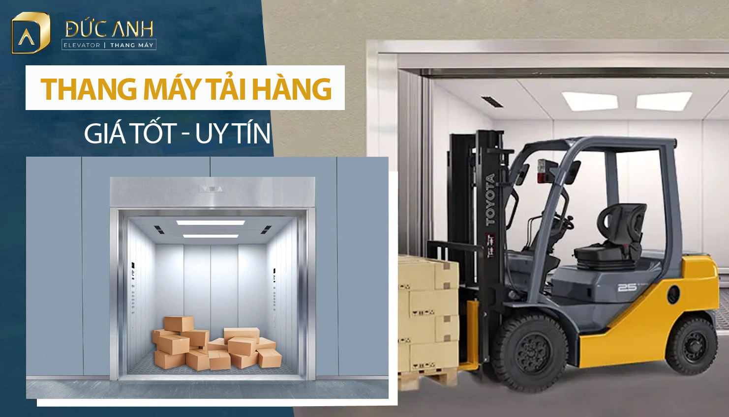 Lắp đặt thang máy tải hàng chất lượng, giá tốt cho nhà máy, xí nghiệp, KCN