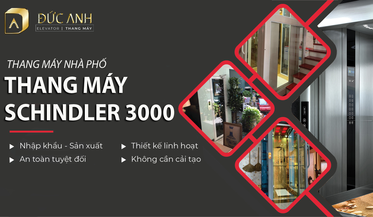 Mẫu thang máy hiện đại, tiện nghi cho nhà phố - Schindler 3000