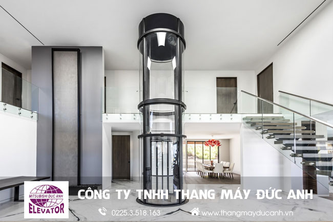 tiết kiệm diện tích khi lắp đặt thang máy gia đình