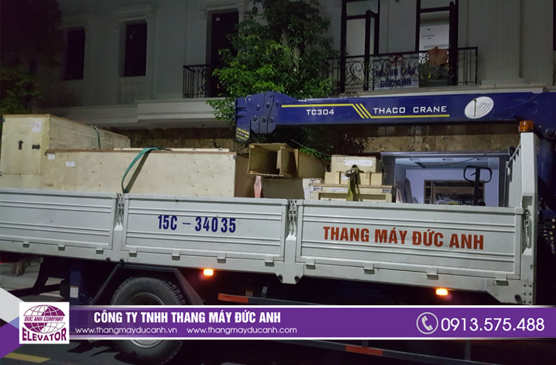 Lắp đặt thang máy biệt thự nằm tại LK09-28 Hoàng Huy Reverside Vạn Kiếp