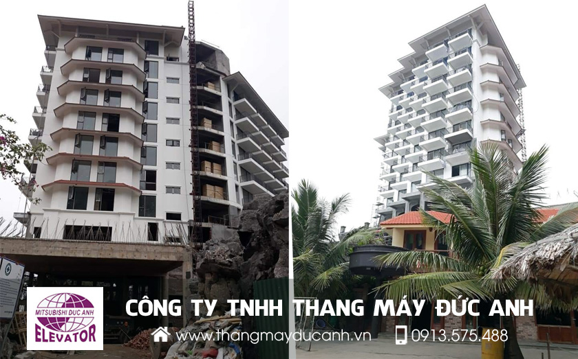 lắp đặt thang máy khách sạn 5 sao tại cát bà