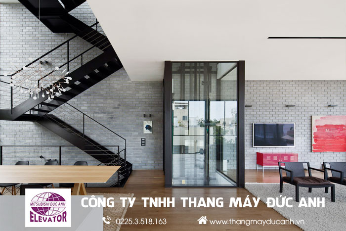 mẫu thang máy kính gia đình đẹp 