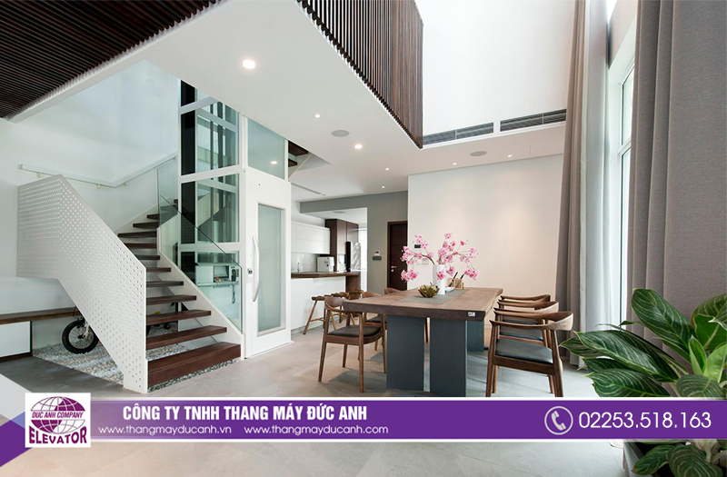 Mẫu thiết kế thang máy penthouse nhẹ nhàng tinh tế